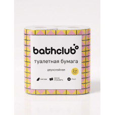 Туалетная бумага Bathclub белая, 2 слоя, 4 рулона Туалетная бумага Bathclub белая, 2 слоя, 4 рулона