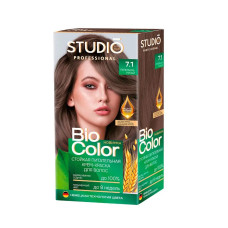 Стойкая крем-краска для волос Studio Professional Biocolor, 7.1 Пепельно-русый, 115мл