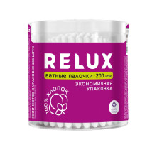 Ватные палочки Relux цилиндр, 200 шт Ватные палочки Relux цилиндр, 200 шт