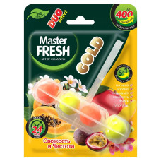 Подвесной блок для унитаза Master Fresh Duo Effect Gold 5в1, тропик, 1 шт Подвесной блок для унитаза Master Fresh Duo Effect Gold 5в1, тропик, 1 шт