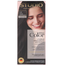 Стойкая крем-краска для волос Studio Professional Ultima Color, тон 1.0 Черный натуральный