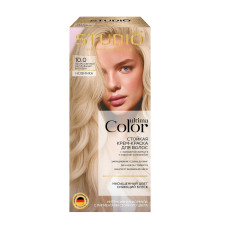 Стойкая крем-краска для волос Studio Professional Ultima Color, тон 10.0 экстра светлый натуральный блондин