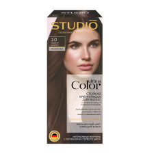 Стойкая крем-краска для волос Studio Professional Ultima Color, тон 3.0 темный каштан Стойкая крем-краска для волос Studio Professional Ultima Color, тон 3.0 темный каштан
