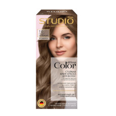 Стойкая крем-краска для волос Studio Professional Ultima Color, тон 7.0 Русый натуральный Стойкая крем-краска для волос Studio Professional Ultima Color, тон 7.0 Русый натуральный