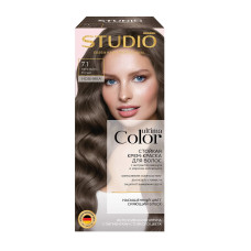 Стойкая крем-краска для волос Studio Professional Ultima Color, тон 7.1 пепельно-русый