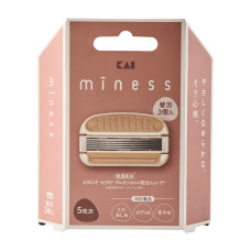 Сменные кассеты для бритвенного станка MINESS KAI 3 шт, с 5 лезвиями, Япония