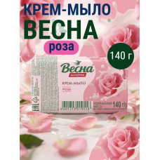 Крем-мыло туалетное Весна Ассорти, Роза, 140 г Крем-мыло туалетное Весна Ассорти, Роза, 140 г