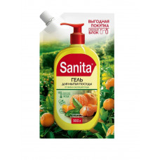 Средство для мытья посуды Sanita мандарин и белый чай 900 г дой-пак Средство для мытья посуды Sanita мандарин и белый чай 900 г дой-пак