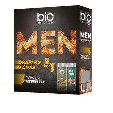 Подарочный набор BioProvince Men Энергия и сила (Гель для душа GREEN Эвкалипт и кедр 250мл + Гель для душа GOLDEN Цитрус и сандал 250мл)