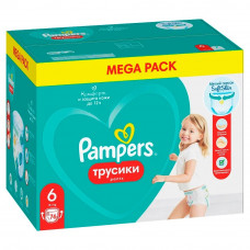 Подгузники-трусики Pampers Pants для малышей 15+ кг, 6 размер, 76 шт
