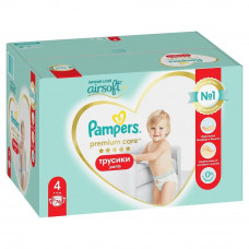 Подгузники-трусики Pampers Premium Care для малышей 9-15 кг, 4 размер, 76 шт