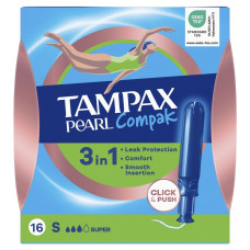 Тампоны с аппликатором Tampax Compak Pearl Super Duo 16 шт