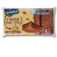  Губки кухонные QUALITA (Квалита) AROMA EFFECT 4шт.