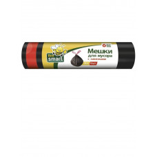 Мешки для мусора Beesmart с завязками, черные, 35 л 15 шт