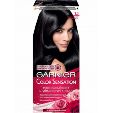 Стойкая крем-краска Garnier Color Sensation Роскошь цвета 1.0 Драгоценный черный агат 110 мл