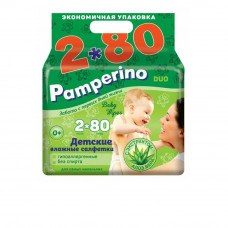 Влажные салфетки Pamperino Duo 2*80шт