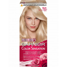 Стойкая крем-краска Garnier, Color Sensation, Роскошь цвета, 10.21 Перламутровый шелк,110 мл