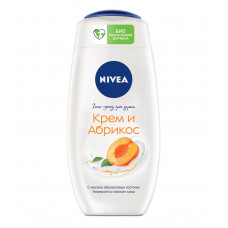 Гель-уход для душа NIVEA Крем и Абрикос увлажняющий с маслом абрикосовых косточек и фруктовым ароматом, 250 мл