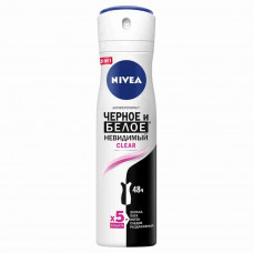 Дезодорант-антиперспирант спрей NIVEA Черное и Белое Невидимый Clear, 150 мл