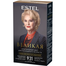 Стойкая крем-краска Estel для седых волос Великая 9/31 блондин золотисто-пепельный