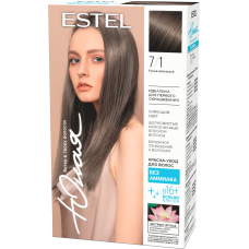 Краска-уход  Estel юная без аммиака для волос 7/1 русый/пепельный