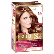 Стойкая крем-краска для волос L'oreal Paris Excellence 6.32 Золотистый темно-русый