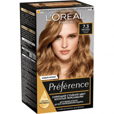 Стойкая краска для волос L'oreal Paris Preference 7.3 Марсель Золотой Русый Набор