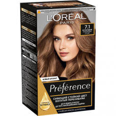 Стойкая краска для волос L'oreal Paris Preference 7.1 Исландия Набор