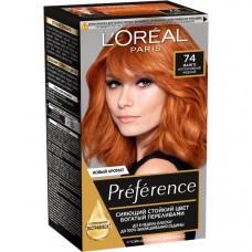 Стойкая краска для волос L'oreal Paris Preference 74 Манго Набор