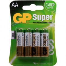 Алкалиновые батарейки GP Super Alkaline 15A AA 4 шт